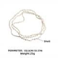 Trendy Long String Shell Chain Necklace 3
