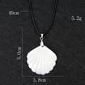 White Mother-of-Pearl Fan Cowry Shell Pendant Necklace Summer 6