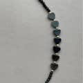 Vintage Minimalist Black Gallstone Heart-Shaped Shell Necklace 6