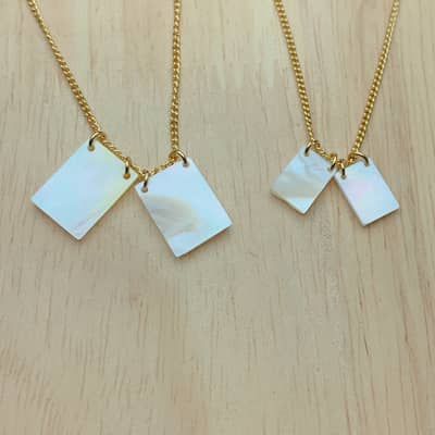 Stainless Steel Jesus Virgin Mary Butterfly Pendant Necklace With Mother Of Pearl Shell detail 2