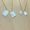 Stainless Steel Jesus Virgin Mary Butterfly Pendant Necklace With Mother Of Pearl Shell 2