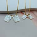 Stainless Steel Jesus Virgin Mary Butterfly Pendant Necklace With Mother Of Pearl Shell 3