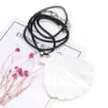 Natural Freshwater Black & White Shell Pendant Necklace Scallop Flower Pattern Gift 5