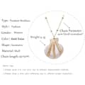 Natural Shell Pendant Necklace Long Gold Link Chain Seashell Cowrie Choker Ocean Beach Jewelry 6