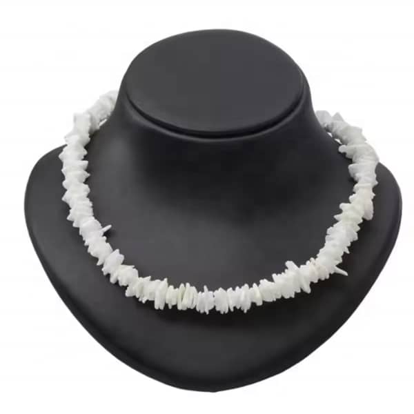 Bohemian Ethnic Natural Square Shell Beaded Chain Necklace Summer Holiday Choker Pearl Irregular Design - main