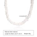 Bohemian Ethnic Natural Square Shell Beaded Chain Necklace Summer Holiday Choker Pearl Irregular Design 2
