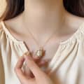 Gold Plated Baroque Imitation Pearl Necklace Light Luxury Clavicle Chain Link Chain Jewelry 2