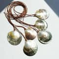 Vintage Bohemian Exaggerated Shell Design Leather Rope Necklace With Zircon And Pearl Stones 2