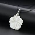 Bohemian Trendy Natural Mother Of Pearl Shell Flower Charm White Dangle Choker Necklace 2