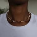 Bohemian Link Chain Necklace White Heart Pendant Colorful Beads Valentine's Anniversary Jewelry 5