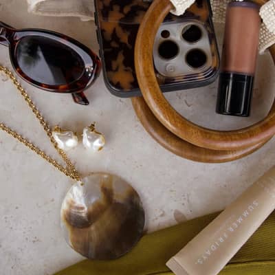 Summer Big Shell Pendant Necklace Ocean Series Statement Stainless Steel Chain detail 3