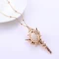 Bohemian Conch Shell Cowrie Pendant Necklace Gold Plated Trendy Summer Party Gift 2