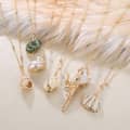 Bohemian Conch Shell Cowrie Pendant Necklace Gold Plated Trendy Summer Party Gift 3