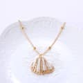 Bohemian Conch Shell Cowrie Pendant Necklace Gold Plated Trendy Summer Party Gift 6