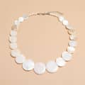 Natural White Mother of Pearl Beads Choker Classic Beach Jewelry Bamboo Chain Buddhist Theme 1