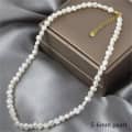 Natural Baroque Freshwater Pearl Choker Necklace Gold Plated 5-6mm 8-9mm Link Jade Jewelry 2