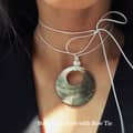 Boho Chic Natural Black Mother Pearl Shell Choker Necklace 3