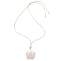 Natural Shell Choker Necklace With Stainless Steel Plum Blossom Pendant 2