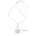 Natural Shell Choker Necklace With Stainless Steel Plum Blossom Pendant 4