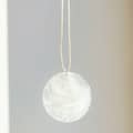Big White Round Mother-of-Pearl Pendant Necklace Summer Beach 3