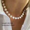 Gold Plated Natural Mother of Pearl Choker Necklace Stainless Steel Floral Beaded Collar 4