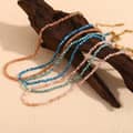 INS Style Natural Stone Handmade Colorful Bead Necklace 3