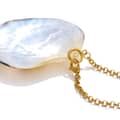 Ocean Series Geometric Stainless Steel Big Shell Pearl Pendant Necklace 6