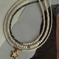 Stylish Natural Pearl Necklace 18K Gold Stainless Steel With Star Pendant 1