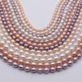 Strong Light 2-9mm Meter Shaped Natural Freshwater Pearl Loose Pearl Handmade Necklace Set 1