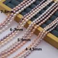 Strong Light 2-9mm Meter Shaped Natural Freshwater Pearl Loose Pearl Handmade Necklace Set 2