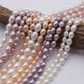 Strong Light 2-9mm Meter Shaped Natural Freshwater Pearl Loose Pearl Handmade Necklace Set 3