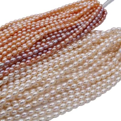 Strong Light 2-9mm Meter Shaped Natural Freshwater Pearl Loose Pearl Handmade Necklace Set detail 5