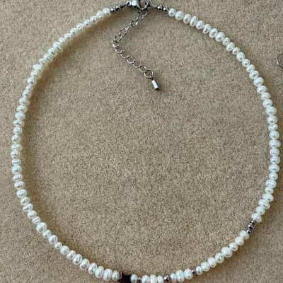 Freshwater Pearl Necklace Stainless Steel Beads With Star Pearl 18K Gold Jewelry detail 4