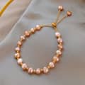 INS Style Freshwater Pearl Bracelet Adjustable Handmade Purple Pearls Bracelet Party Gift 1