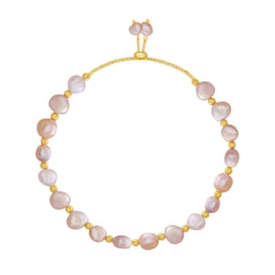 INS Style Freshwater Pearl Bracelet Adjustable Handmade Purple Pearls Bracelet Party Gift detail 6