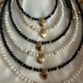 Natural Pearl Necklace Stainless Steel Beads With Heart Pendant 18K Gold Jewelry 3