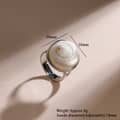 Minimalist White Shell Ring with Copper Bezel Adjustable Wedding Jewelry 3