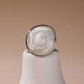 Minimalist White Shell Ring with Copper Bezel Adjustable Wedding Jewelry 4