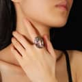 Vintage Abalone Shell Ring Adjustable Silver Color Classic Copper Jewelry 1
