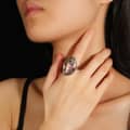 Vintage Abalone Shell Ring Adjustable Silver Color Classic Copper Jewelry 4