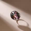 Vintage Abalone Shell Ring Adjustable Silver Color Classic Copper Jewelry 6