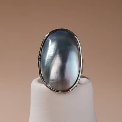 Elegant Mapei Shell Ring Copper Bezel Adjustable Romantic Daily Wear Wedding Party Gift detail 4