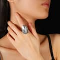 Elegant Mapei Shell Ring Copper Bezel Adjustable Romantic Daily Wear Wedding Party Gift 5