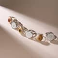 Romantic Silver Bezel Setting Natural Sea Shell Adjustable Ring Wedding Anniversary Gift Copper Gold Plated 1