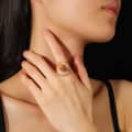 Romantic Silver Bezel Setting Natural Sea Shell Adjustable Ring Wedding Anniversary Gift Copper Gold Plated 5