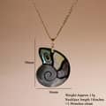 Luxury Natural White Yellow Shell Abalone Pendant Claw Setting Inlay Gold Plated Copper Chain Necklace 3