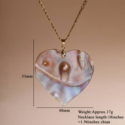 Romantic Natural Freshwater Pearl Pendant Necklace Multi-Shaped Unfading Copper Chain Gold Plated detail 3