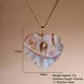 Romantic Natural Freshwater Pearl Pendant Necklace Multi-Shaped Unfading Copper Chain Gold Plated 3