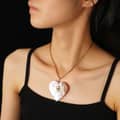 Romantic Natural Freshwater Pearl Pendant Necklace Multi-Shaped Unfading Copper Chain Gold Plated 4