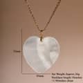 White Shell Pendant Necklace Copper Chain Loose Stone Claw Setting Wedding Engagement Party 3